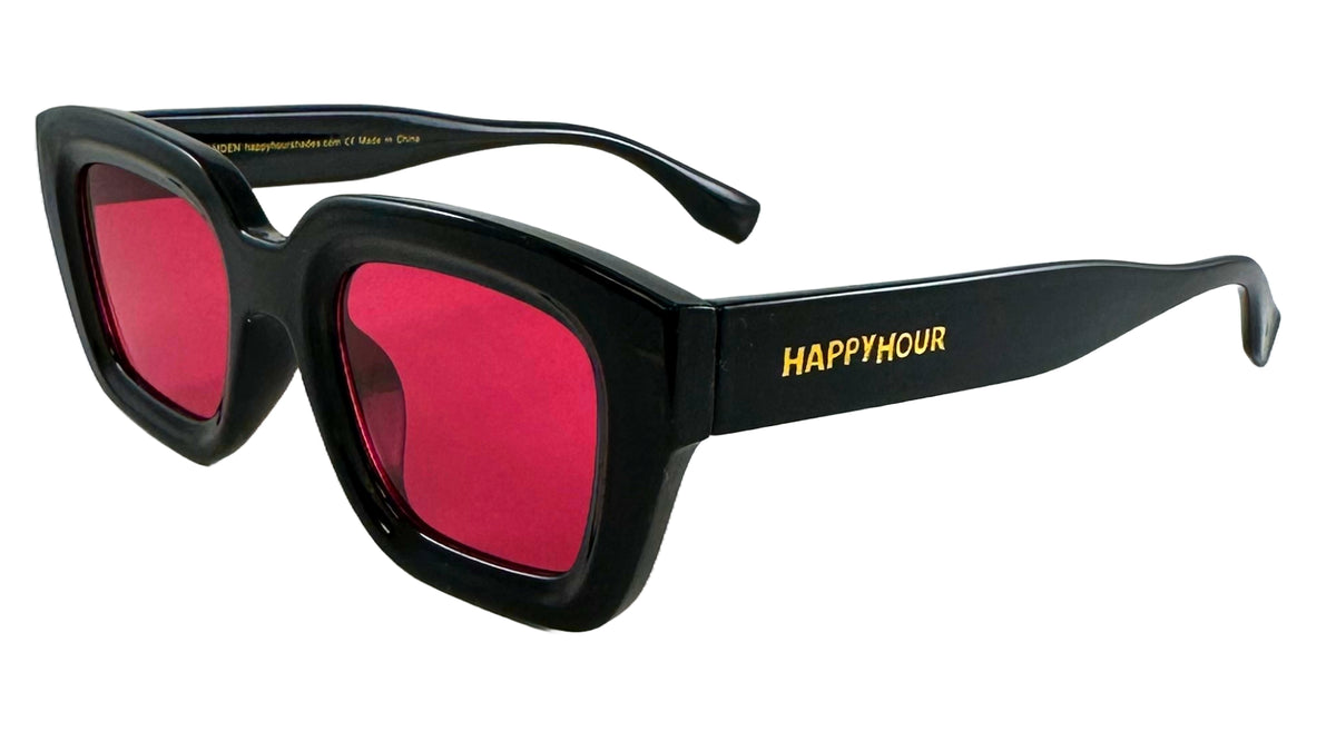 New KOMONO Allen Red & Black Sunglasses? Eton Rectangular-Shaped Sunglasses in Black and Red - Protan main image 2