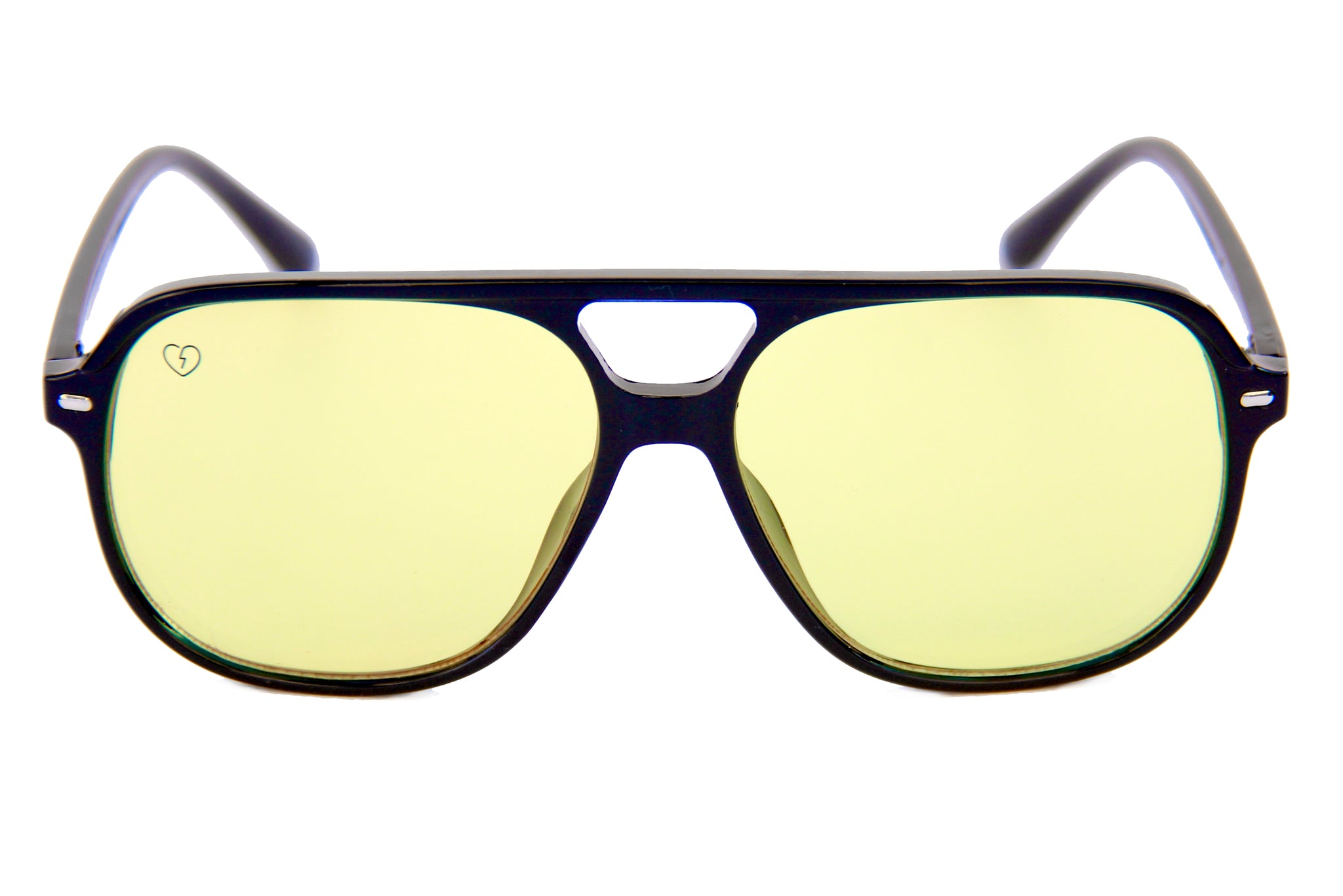 Happy Hour shades | Wenzday's | Black sunglasses yellow lens