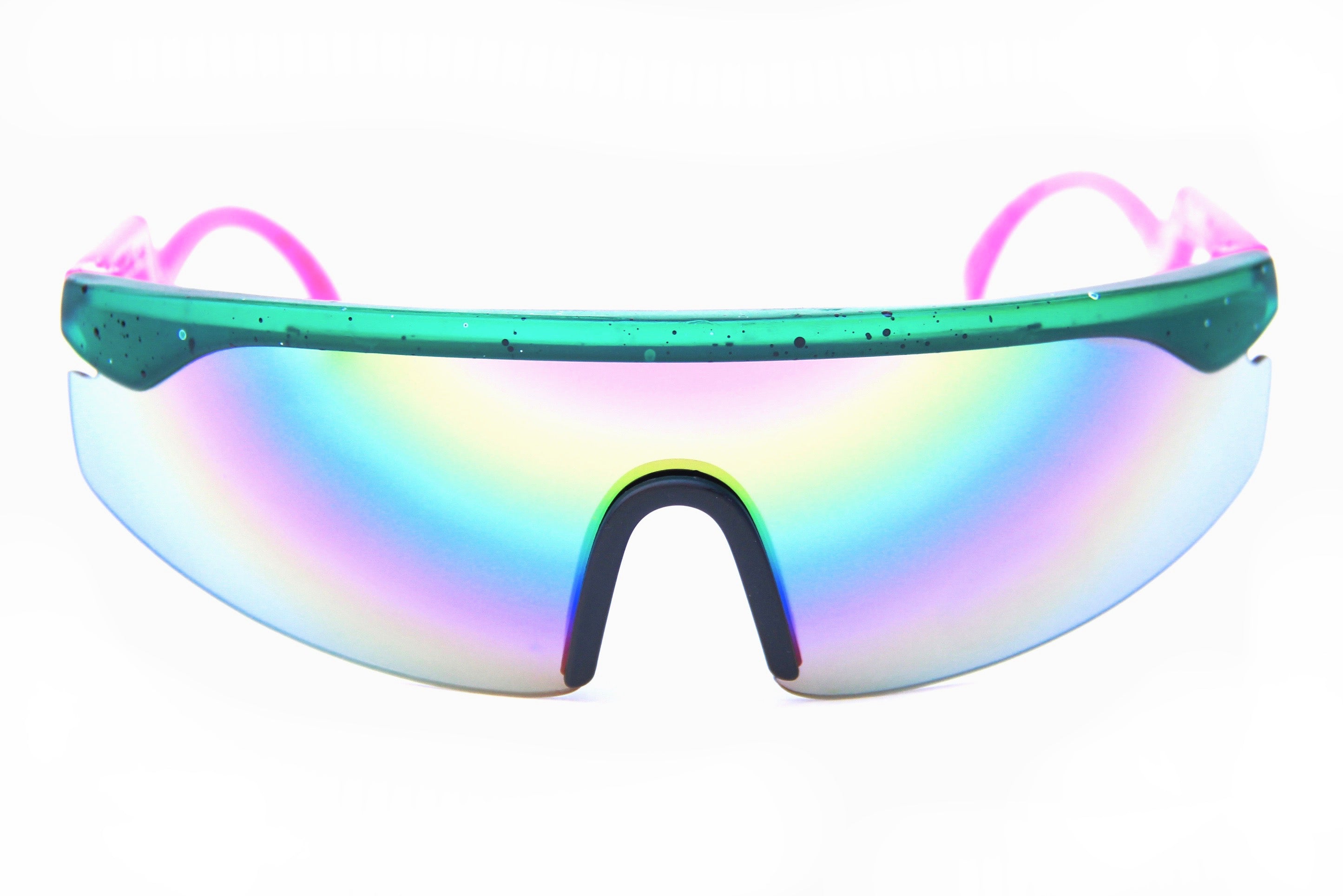 Happy Hour Shades | Fire Birds | Gloss Black | Polarized Rainbow Mirro